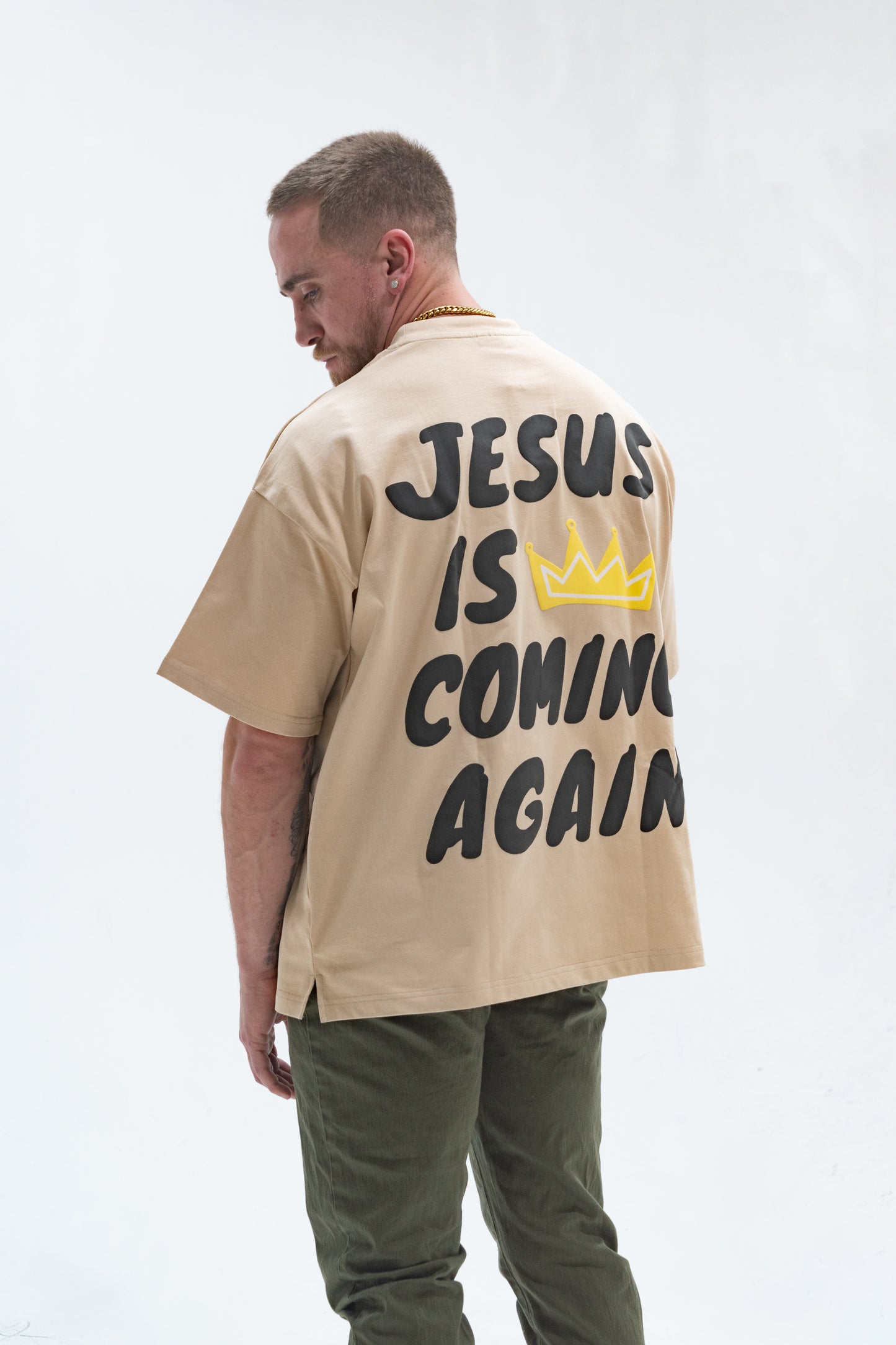 "Jesus Is Coming Again" Oversized Tee (Unisex)
