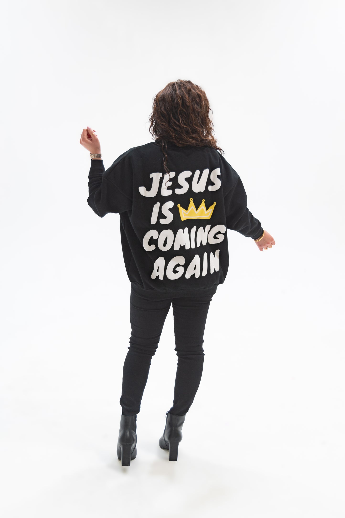 "Jesus Is Coming Again" Crewneck Heavyweight Sweater (Unisex)