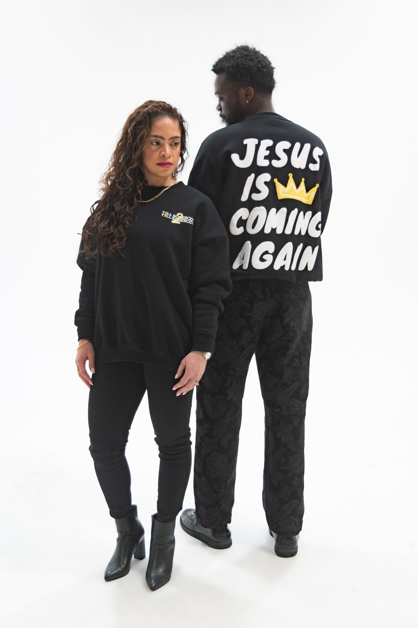 "Jesus Is Coming Again" Crewneck Heavyweight Sweater (Unisex)