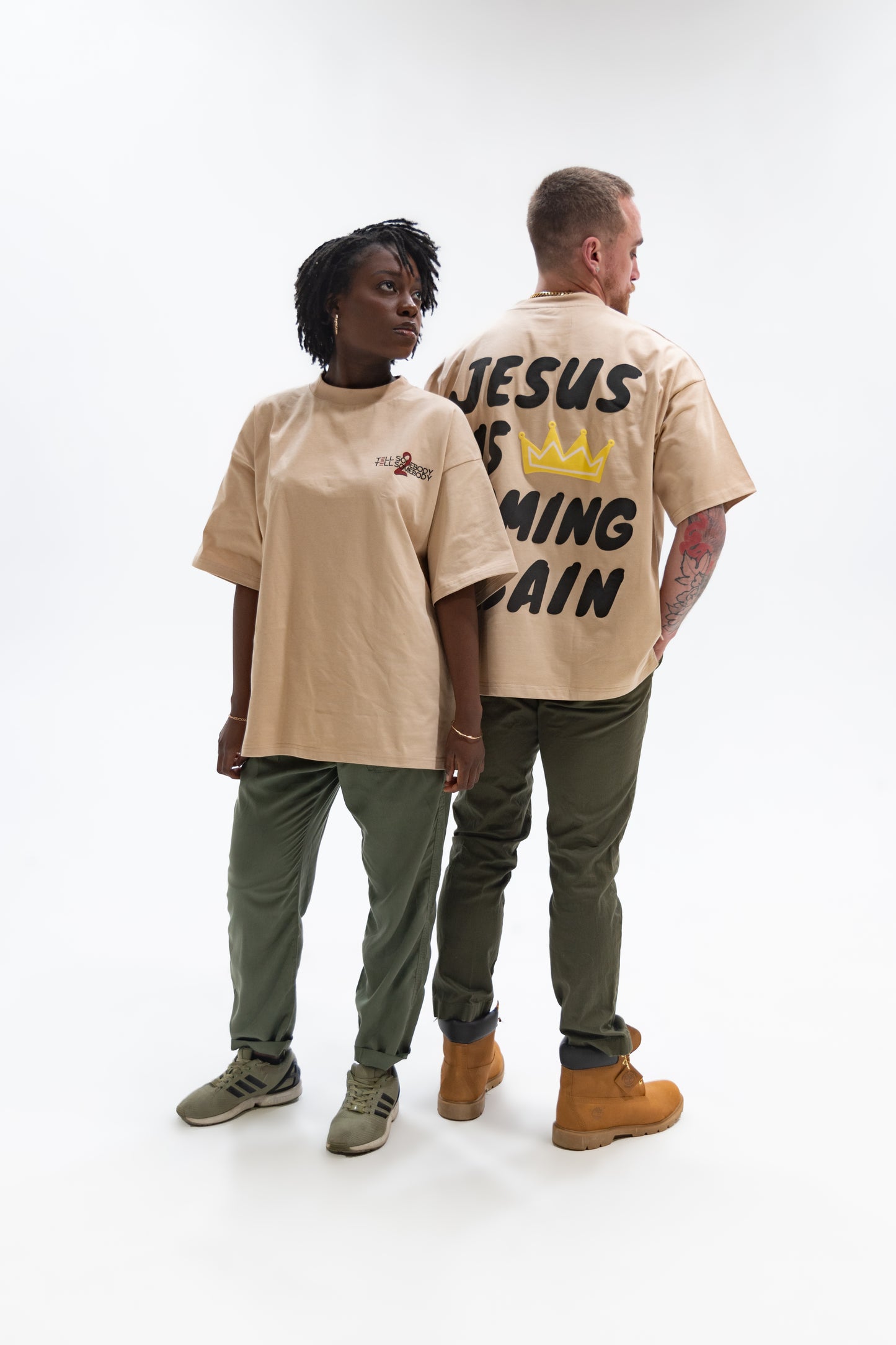 "Jesus Is Coming Again" Oversized Tee (Unisex)